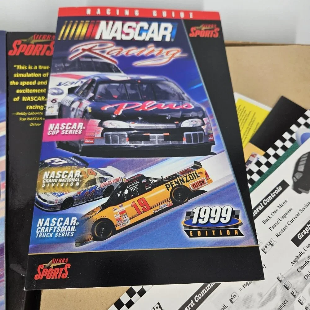 Vintage NASCAR Racing 1999 Edition PC Windows 95 CD-ROM Big Box Sierra Sports